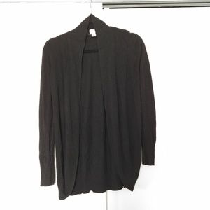 Black Long Sleeve Cocoon Cardigan